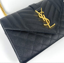 Load image into Gallery viewer, Saint Laurent YSL small envelope bag black