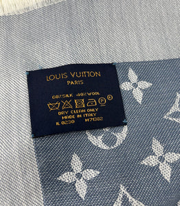 Louis Vuitton denim shawl in light blue