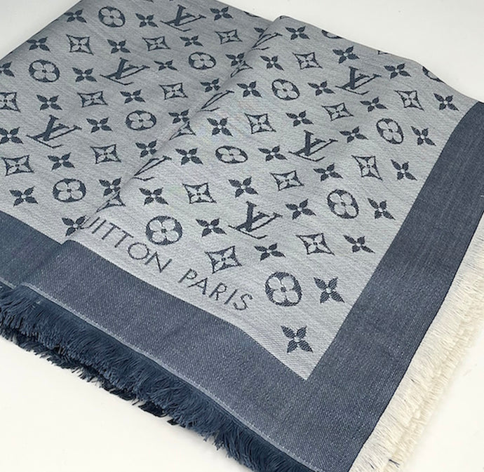 Louis Vuitton denim shawl in light blue