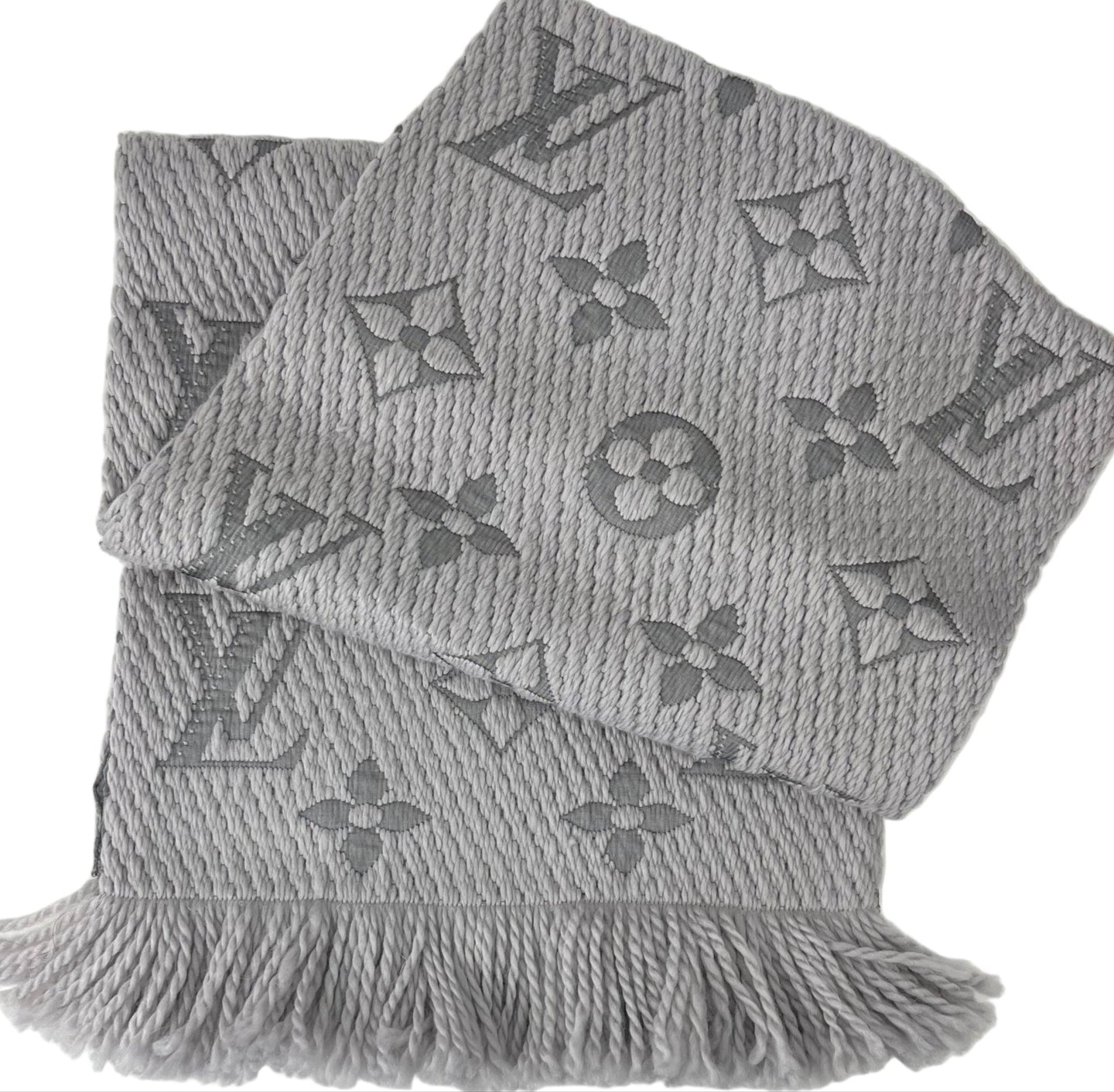 Louis Vuitton logomania scarf in pearl