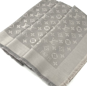 Louis Vuitton monogram shawl greige
