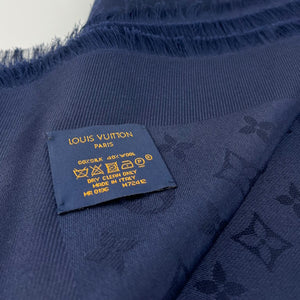 Louis Vuitton monogram shawl night blue