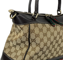 Load image into Gallery viewer, Gucci GG Mayfair convertible web stripe tote