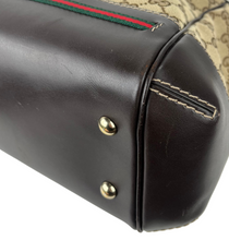 Load image into Gallery viewer, Gucci GG Mayfair convertible web stripe tote
