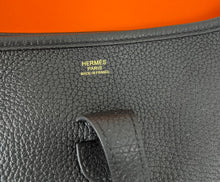 Load image into Gallery viewer, Hermes Evelyne 29 poche III black/gold