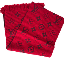 Load image into Gallery viewer, Louis Vuitton logomania scarf in red ruby