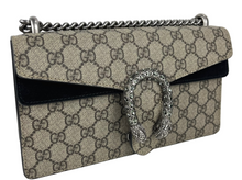 Load image into Gallery viewer, Gucci dionysus small embellished GG canvas and suede shoulder bag