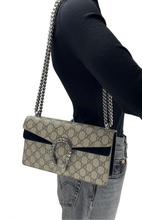 Load image into Gallery viewer, Gucci dionysus small embellished GG canvas and suede shoulder bag