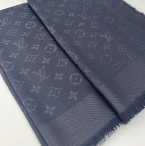 Louis Vuitton classique monogram shawl in charcoal