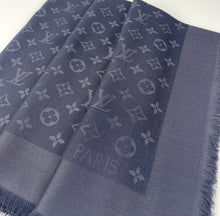 Load image into Gallery viewer, Louis Vuitton classique monogram shawl in charcoal