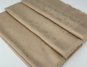 Louis Vuitton classique monogram shawl in dune