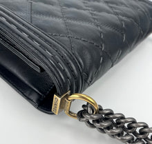 Load image into Gallery viewer, Chanel Boy New Medium quilted grey stitching