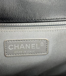 Chanel Boy New Medium quilted grey stitching