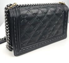 Load image into Gallery viewer, Chanel Boy New Medium quilted grey stitching