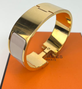 Hermes Clic Clac H enamel PM wide bracelet