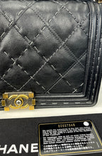 Load image into Gallery viewer, Chanel Boy New Medium quilted grey stitching