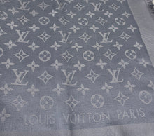 Load image into Gallery viewer, Louis Vuitton monogram shine shawl charcoral grey