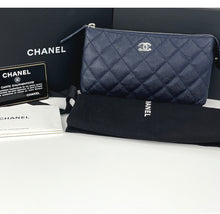 Load image into Gallery viewer, CHANEL CC navy caviar small pouch