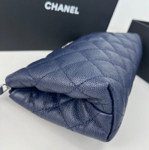 CHANEL CC navy caviar small pouch