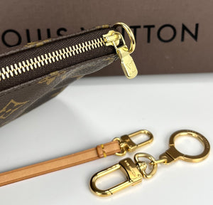 Louis Vuitton pochette accessories in monogram and key ring