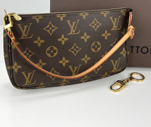 Louis Vuitton pochette accessories in monogram and key ring