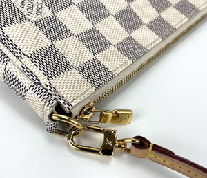 Louis Vuitton pochette accessories in damier azur canvas