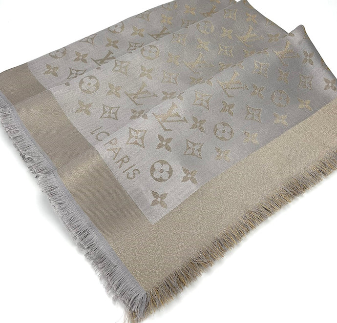 Louis Vuitton shine shawl greige