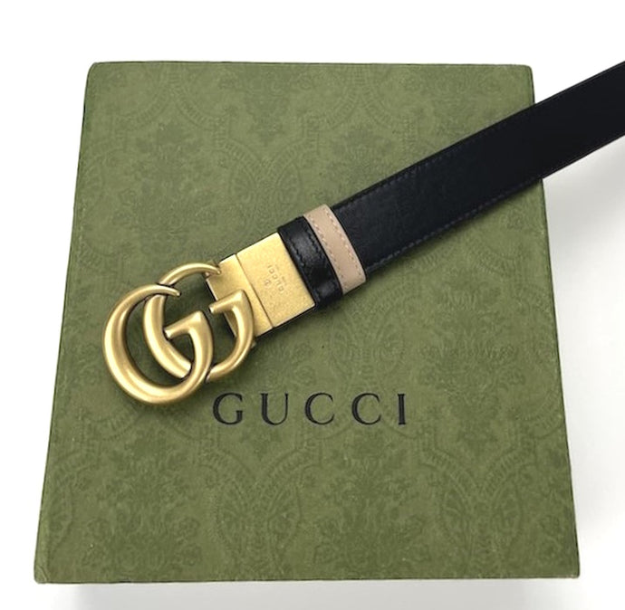 Gucci GG marmont unisex reversible belt
