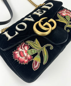 Gucci GG velvet matelasse Loved Medium marmont