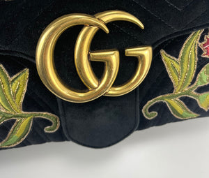 Gucci GG velvet matelasse Loved Medium marmont