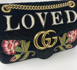 Gucci GG velvet matelasse Loved Medium marmont