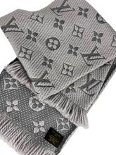 Load image into Gallery viewer, Louis Vuitton logomania scarf in pearl