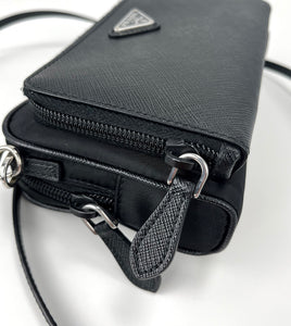 Prada saffiano re-nylon crossbody bag