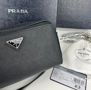 Prada saffiano re-nylon crossbody bag