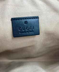 Gucci GG marmont quilted pouch black / silver