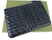 Load image into Gallery viewer, Gucci GG marmont quilted pouch black / silver