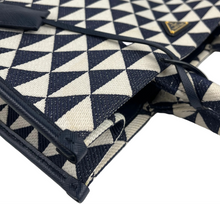 Load image into Gallery viewer, Prada Symbole jacquard tote navy/ white