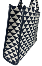 Load image into Gallery viewer, Prada Symbole jacquard tote navy/ white