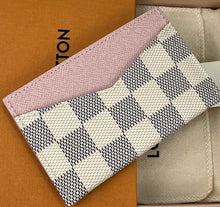 Load image into Gallery viewer, Louis Vuitton card holder in damier azur