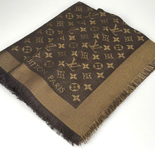 Load image into Gallery viewer, Louis Vuitton monogram shine shawl brown/gold