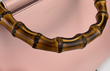 Load image into Gallery viewer, Gucci leather Nymphaea Bamboo Top Handle Bag