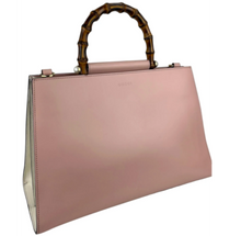 Load image into Gallery viewer, Gucci leather Nymphaea Bamboo Top Handle Bag