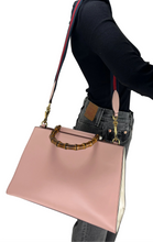 Load image into Gallery viewer, Gucci leather Nymphaea Bamboo Top Handle Bag