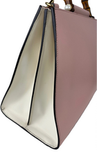 Load image into Gallery viewer, Gucci leather Nymphaea Bamboo Top Handle Bag