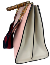 Load image into Gallery viewer, Gucci leather Nymphaea Bamboo Top Handle Bag