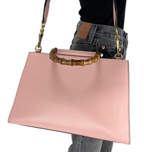 Load image into Gallery viewer, Gucci leather Nymphaea Bamboo Top Handle Bag