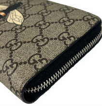 Load image into Gallery viewer, Gucci bee supreme zip around wallet