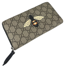Load image into Gallery viewer, Gucci bee supreme zip around wallet