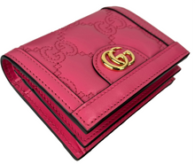 Load image into Gallery viewer, Gucci GG small wallet in fuchsia matelasse leather