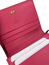Load image into Gallery viewer, Gucci GG small wallet in fuchsia matelasse leather